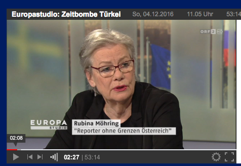 ORF-Europastudio zur Türkei mit Rubina Möhring