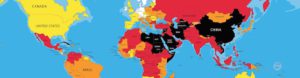 Weltkarte der Pressefreiheit 2017