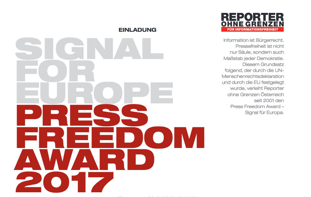 Press Freedom Award – 22.03.2018