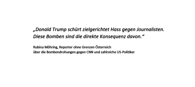 Bombendrohung gegen CNN ist Drohung gegen alle Medien