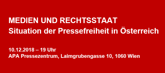 Podiumsdiskussion 10.12.2018: Medien und Rechtsstaat