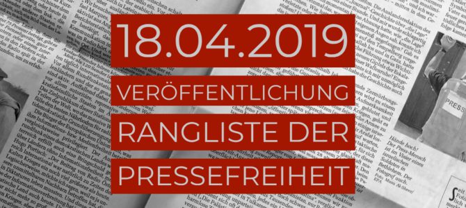 Einladung – Rangliste der Pressefreiheit 2019