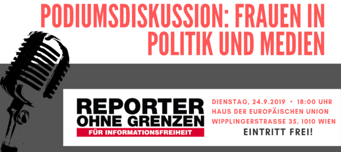 Einladung zur Podiumsdiskussion: Frauen in Politik und Medien