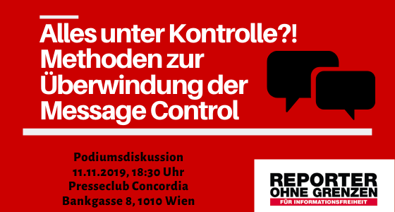 Einladung zur Podiumsdiskussion: Alles unter Kontrolle?!