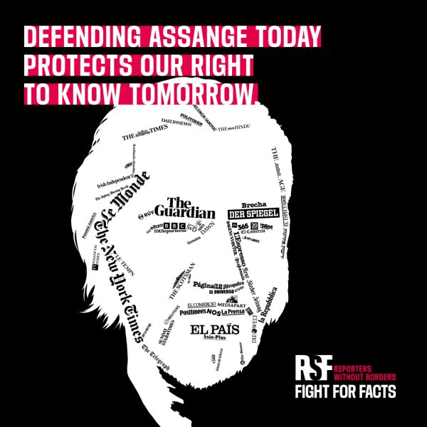 RSF startet globale Kampagne “Collateral Damage”, die die Gefahr der Assange-Verfolgung für die Medien und das Recht der Öffentlichkeit auf Information aufzeigt