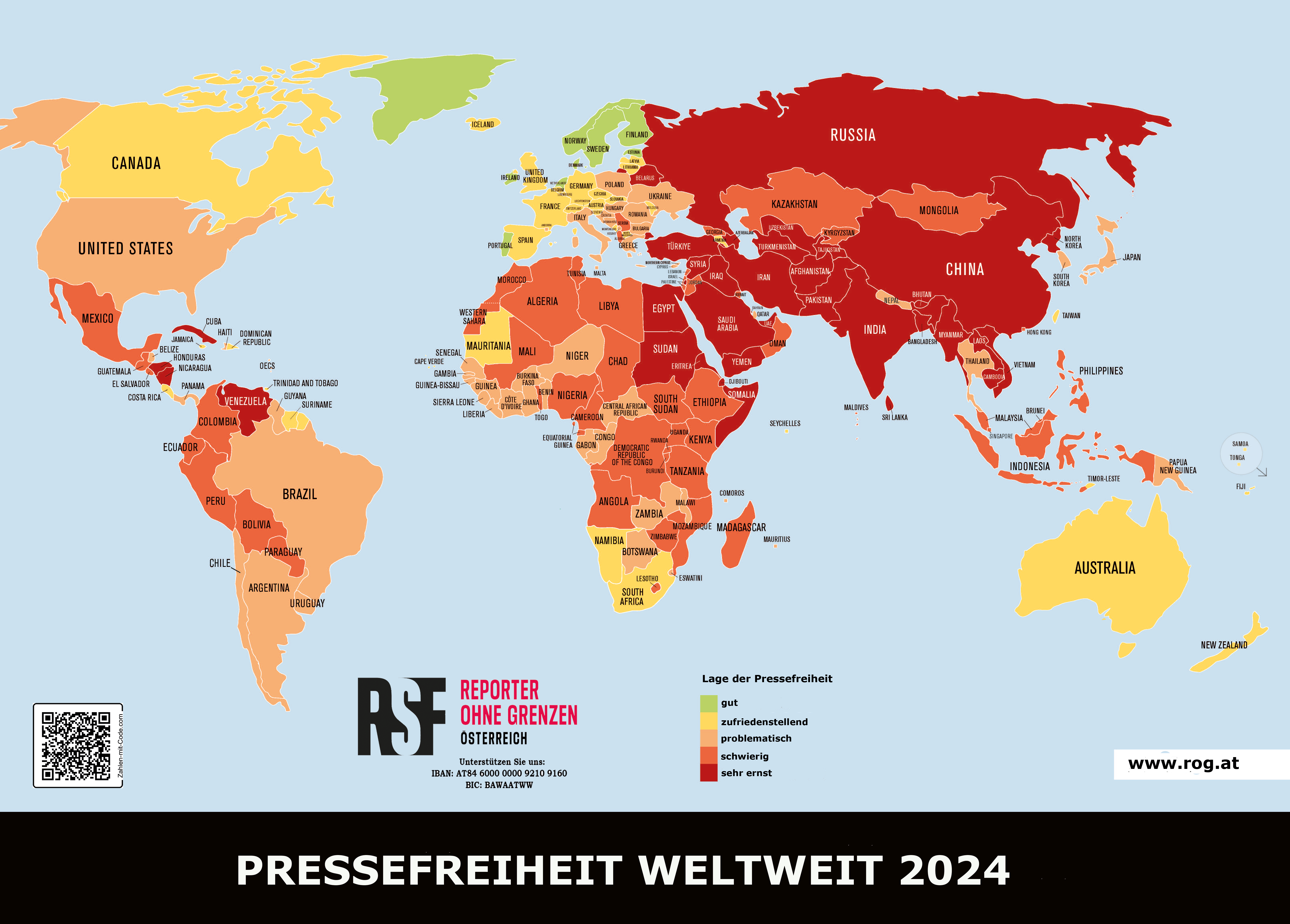 Weltrangliste der Pressefreiheit 2024: