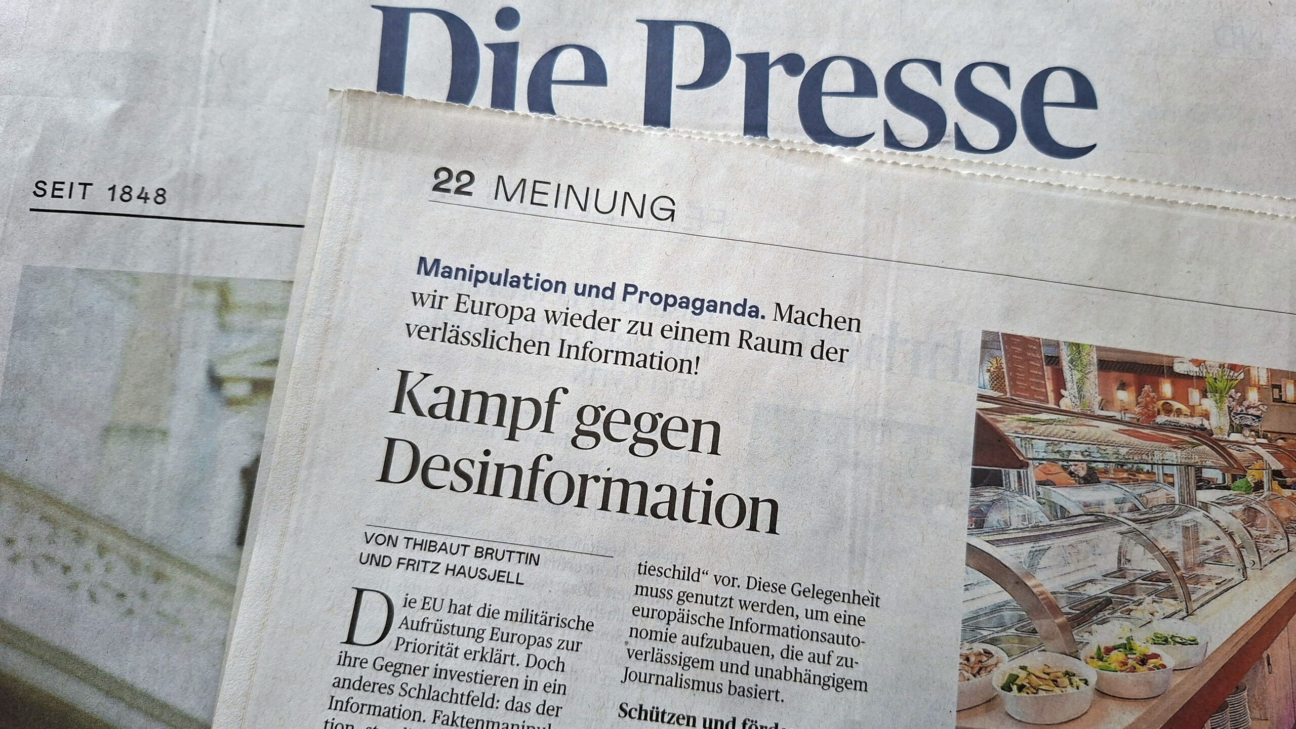Machen wir Europa wieder zu einem Raum der verlässlichen Information!